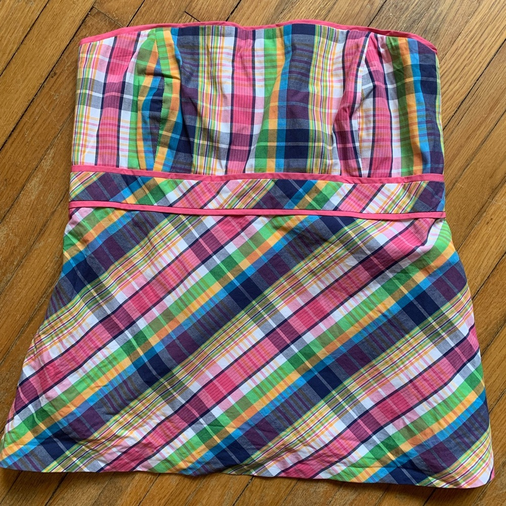 Lilly Pulitzer Plaid Strapless Tube Top
